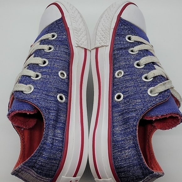 Girls Converse Glitter/Canvas low tops - Picture 7 of 10